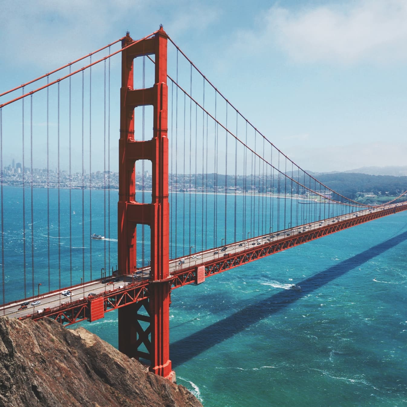 The Golden Gate bridge in San Francisco.